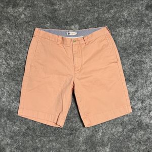 J. Crew Shorts Mens 32 Chino Pink Flat Front Cotton Casual Preppy Classiccore